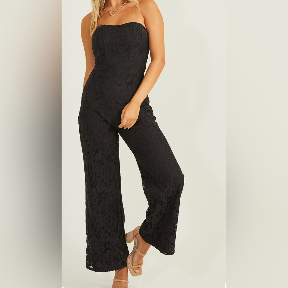 Lace Corset Top Jumpsuit